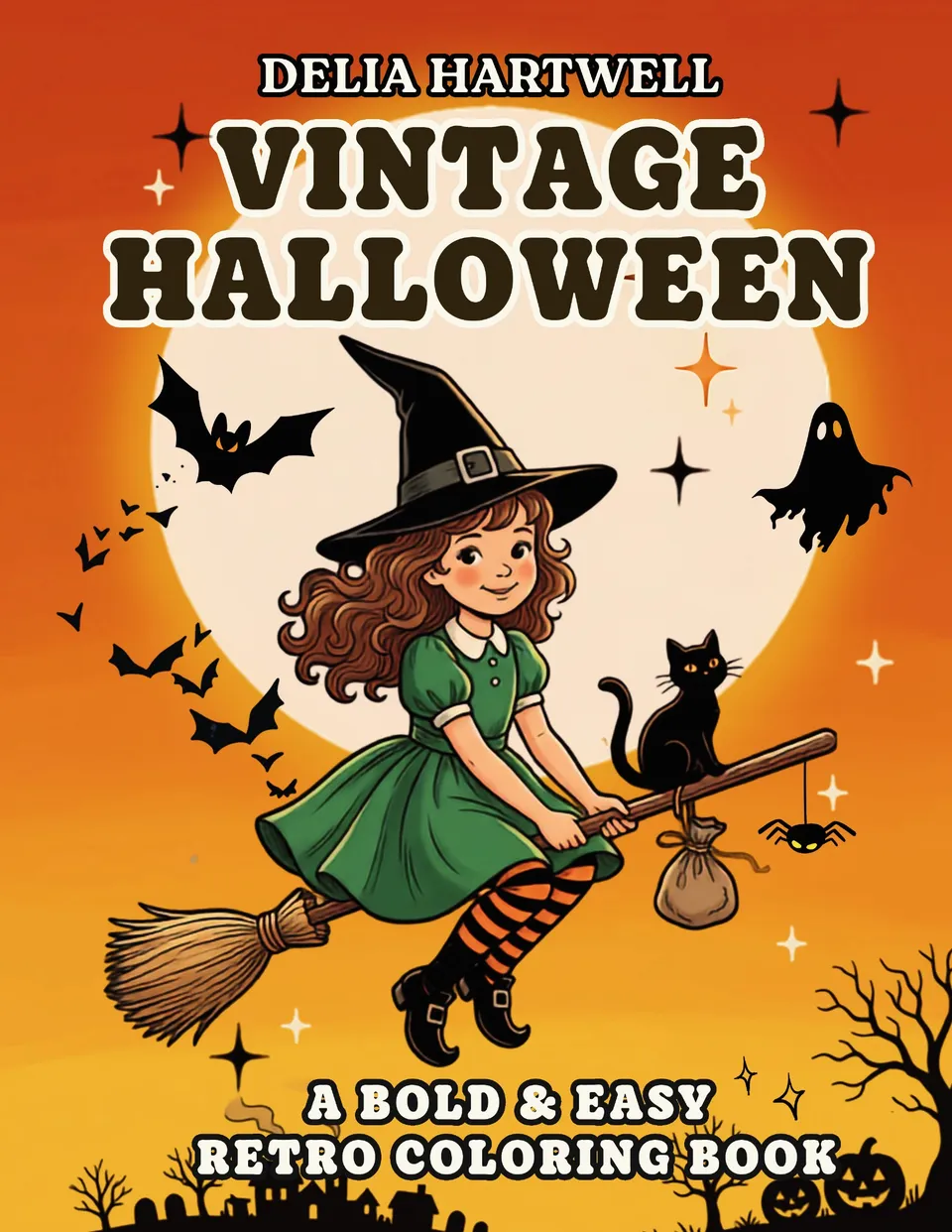 A Vintage Halloween — coloring book cover